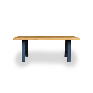 Table de jardin en teck massif, table à manger extérieure moderne, mobilier d'extérieur personnalisable en couleur pour hôtel, villa, cour. - Product Image 1