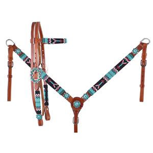 100% Real genuino Argentina vaca personalizado caballo accesorios cuero Headstall Western Headstall pecho Collar - Product Image 5