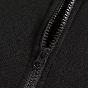 Wholesale <b>Mens</b> & Womens Half-Zip Hooded Sweatshirt <b>Black</b>/Pink Accents Contrast Lining Adjustable Drawstring Hood Kangaroo Pocket - Product Image 6