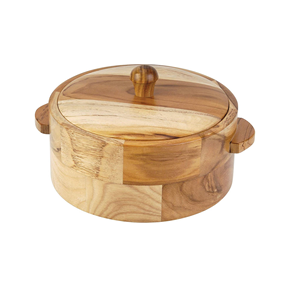 Boîte à roti en bois et en acier artisanale, boîte à chapati imprimée par un designer, martelée à la main, pour servir et dîner, à vendre - Product Image 4