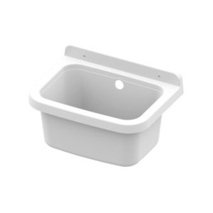 Lavabo in Resina da Parete 39x39 cm con Sifone - Product Image 1