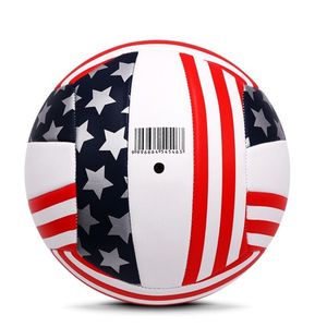 Palla da pallavolo in PVC con motivo bandiera USA Pattern promozionale stampata su misura pallina regalo leggera per eventi all'aperto o uso pubblicitario - Product Image 4