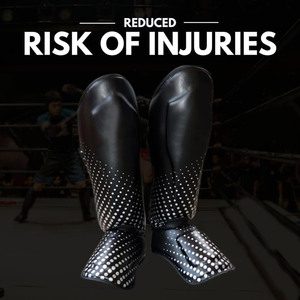 Sublimación personalizada MMA Niños y adultos Equipo de entrenamiento de lucha Espinillera de cuero con protección de empeine para boxeo - Product Image 5