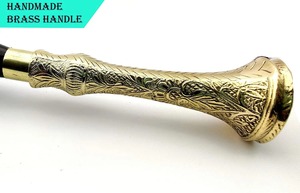 Chausse-pied de luxe en laiton H.M.A Handicrafts avec poignée artisanale et finition en bois - Product Image 6