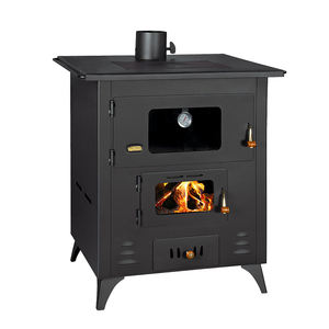 Alta capacidad de calentamiento Diseño elegante 4,8 Kg/h Consumo de combustible Material de acero Chimeneas de leña independientes con horno - Product Image 1