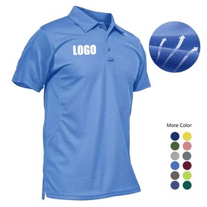 Polos deportivos de poliéster, venta al por mayor, polos de trabajo de manga corta personalizados, camiseta Polo de verano con logotipo personalizado a la moda para hombre - Product Image 1