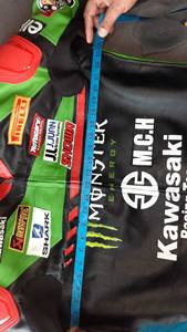 Мужская зеленая, черная, белая, натуральная кожа, байкерская куртка Kawasaki Ninja с защитными подушками, мотоциклетное снаряжение - Product Image 5