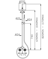 Colonne de douche moderne élégante en laiton italien finition brossée avec mitigeur thermostatique durable pour un contrôle fluide de l'eau et des jets