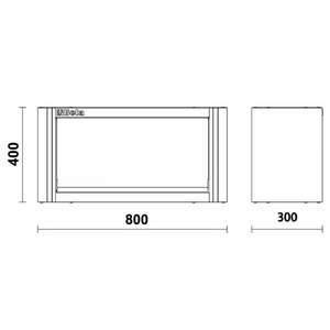 Armoire suspendue d'équipement d'atelier de combinaison BETA 800x400x300mm pour l'organisation d'outil - Product Image 2