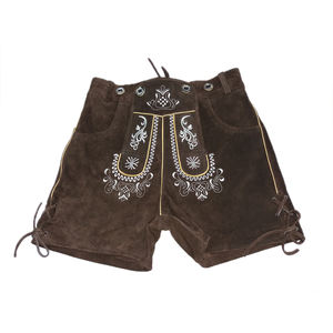 Custom Made Original Leather Unisex <b>Lederhosen</b> Shorts High Waist Windproof Casual Style Embroidered Breathable for <b>Women</b> - Product Image 5