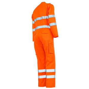Overol de Seguridad Reflectante de Algodón FR, ANSI Clase 2, EN ISO 20471 Clase 2, Marca HSI, Ropa de Trabajo Naranja para Construcción Industrial - Product Image 3