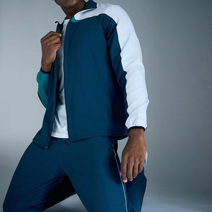 Chándal de Dos Piezas para Hombre, Personalizado, de Invierno, de Nailon/Poliéster, de Peso Medio, de Secado Rápido, Transpirable, de Longitud Completa, con Cierre de Cordón, Corte Ajustado - Product Image 2