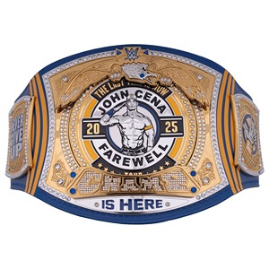 Ceinture de champion Big Green, plaques en alliage de zinc/laiton de 4 mm, ceinture de lutte en cuir véritable fabriquée à la main, taille WWE Title Ronpex - Product Image 1