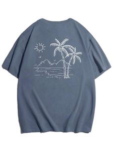 เสื้อยืดผู้ชายแฟชั่นไซส์ใหญ่ สไตล์ลำลองสำหรับฤดูร้อน ผ้าฝ้าย 100% - Product Image 2