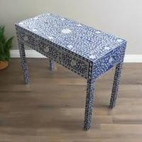 Table basse en bois de luxe personnalisable, qualité supérieure, style moderne, incrustation de nacre, salon indien, Art déco Zehra