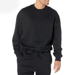 Drop Shoulder Men's Winter Sweatshirts <b>Pullovers</b> Durable Quality Private Labelling Plain Color Cotton Terry Fleece Windproof - Product Image 3