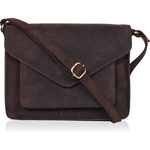 Ladies genuine cow leather <b>satchel</b> crossbody <b>bag</b> minimal design everyday fashion purse - Product Image 3