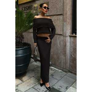 Ensemble jupe et haut décontracté Madonna 10078 en tricot pour l'automne - Product Image 4