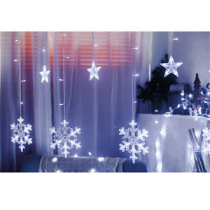Tenda LED con stelle e fiocchi di neve 3,5M alimentata a corrente (GSC 204605012) - Product Image 3