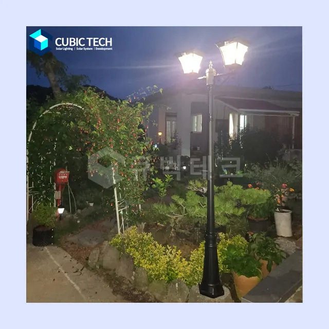 New Arrival Product In the Korea Built-in motion sensor detects movement CUBIC TECH Solar Garden Lights CT-240G