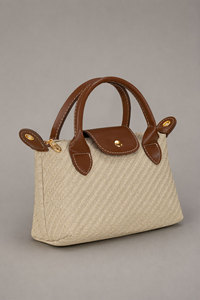Women's Natural Linen Woven Mini Tote Bag | <b>Summer</b> Top Handle <b>Handbag</b> | Custom Logo OEM ODM Wholesale - Product Image 1