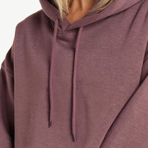 Sudaderas con capucha recortadas para mujer al por mayor, sudaderas con capucha en blanco para niñas, Top corto suelto informal sólido, sudaderas con capucha para mujer - Product Image 3