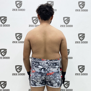 กางเกงขาสั้นมวยไทยสำหรับผู้ชายกางเกงบ็อกเซอร์ผ้าโพลีเอสเตอร์แบบ100% - Product Image 2