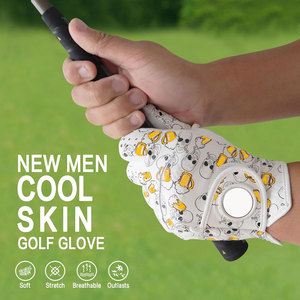 Gants de golf en cuir pour hommes, tout temps, accrocheurs et confortables, avec marqueur de balle, performance améliorée sur le parcours - Product Image 5