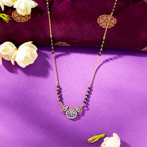 Collier Mangalsutra moderne en or et diamants pour femmes - Product Image 5