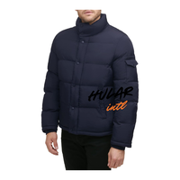 HULAR INTL Blouson d'hiver personnalisé style Hip Hop Streetwear Vintage à capuche imperméable avec revêtement lettré grande taille pour homme