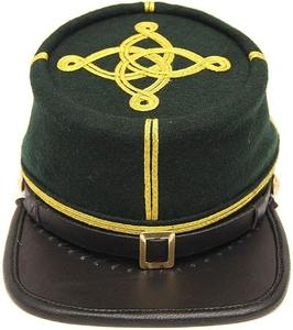 Gorra de Artillería Estilo Civil Confederado con Insignia, Tipo de Tela 100% Lana, Origen Importado, Tipo de Cierre Hebilla - Product Image 3