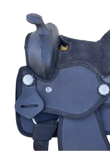 Ensemble de selle de baril synthétique occidentale de qualité supérieure selle de cheval de course anglaise selle de cheval synthétique de course de chevaux excellente - Product Image 4