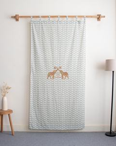 Juego de Cortinas de Algodón Sanganeri 100% Orgánico, Estampadas a Mano con Diseño Floral y Ondulado, para el Hogar - Product Image 5