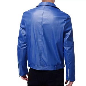 Nueva chaqueta de piel sintética de manga larga de Color puro para hombre, ropa de calle de moda para hombre, abrigos de motorista informales de calle alta diaria - Product Image 1