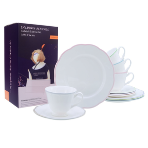 Colorful 12-Piece Modern Ceramic Durable Coffee Service <b>Set</b> for Afternoon <b>Tea</b> - Product Image 2