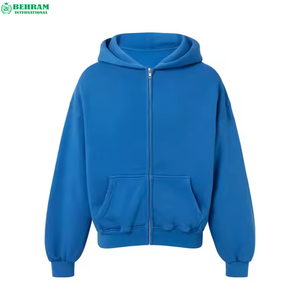 Nouveauté 2026 – Sweat à capuche unisexe 100 % coton molletonné/éponge française, grammage lourd, respirant, séchage rapide, avec fermeture éclair, coupe classique - Product Image 6
