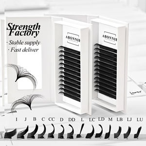 Extensiones de Pestañas de Volumen Ruso 007 005 003, Hechas a Mano, Súper Suaves, de Alta Densidad, Color Negro Mate Cachemir - Product Image 5