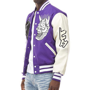 Veste universitaire en laine pour hommes de qualité supérieure brodée Style Letterman avec patchs personnalisés Logos vêtements de travail d'hiver durables de haute qualité - Product Image 5