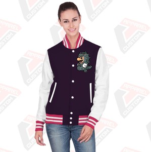 Hot Selling <b>Men's</b> Casual Street Wear Canvas Varsity <b>Jacket</b> with Stand Collar Customized Printing Breathable Waterproof - Product Image 1