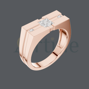 EverGlint Jewellery 10K Gold Plated Masonic <b>Ring</b> for <b>Men</b> with Freemason Symbol and Lab Grown Diamond - Product Image 1