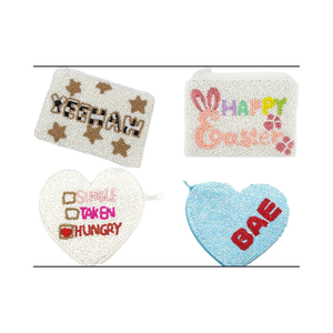 Mini porte-monnaie perlé sacs à main pour enfants portefeuille de perles de rocaille avec fermeture à glissière cadeau pour son porte-monnaie - Product Image 1