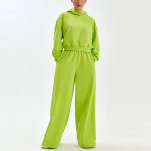 Custom Design Flared Pullover Tracksuits <b>for</b> Ladies High Quality Heavyweight Breathable and Hooded <b>for</b> Winter - Product Image 1