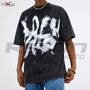 T-shirt unisexe décontracté vintage surdimensionné Rexon Moto à manches courtes, col rond, personnalisable, haute qualité, pour l'été - Product Image 2