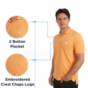 Polos pour hommes de haute qualité, couleur personnalisée, coupe ajustée, polos pour hommes avec logo personnalisé - Product Image 5