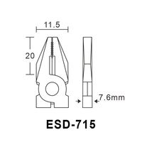 Alicates de Precisión ESD-715 de 5 Pulgadas con Mordazas Dentadas, Acero al Cromo Vanadio, Herramienta Multiusos de Seguridad Industrial OEM