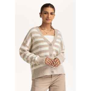 Cárdigan Estampado WM-SWT-WS24-005 Tejido con Encaje y Decoración de Botones - Product Image 3