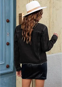 Veste d'hiver décontractée surdimensionnée en denim matelassé respirant pour femmes OEM 5XL - Product Image 2