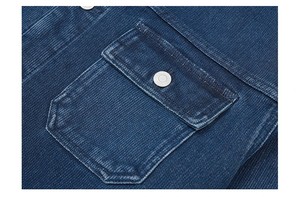 แจ็กเก็ตคาร์โก้ผ้ายีนส์12ออนซ์ผ้าสแปนเด็กซ์/ผ้าฝ้ายฟอกสีครามสีน้ำเงินสไตล์วินเทจใหม่2025ฤดูใบไม้ร่วงฤดูหนาว - Product Image 2