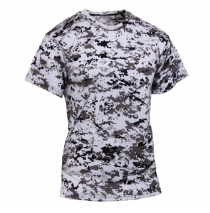 Camiseta de Camuflaje Ajustada al Cuerpo, Hecha de Algodón, Manga Corta, 100% Algodón, para Hombre, Deportiva, Casual, Senderismo, Táctica - Product Image 4