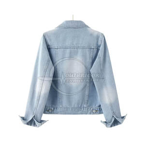 แจ็กเก็ตยีนส์สตรีผ้าฝ้ายระบายอากาศได้ดีดีไซน์ล่าสุด - Product Image 2